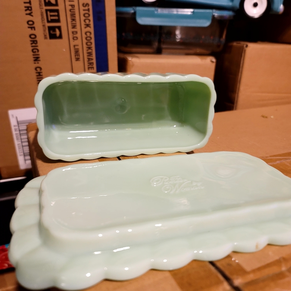 Pioneer Woman Jadeite Butter Dish - Picture 5 of 5